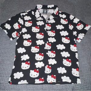 Sanrio Hello Kitty Black Button Down Shirt